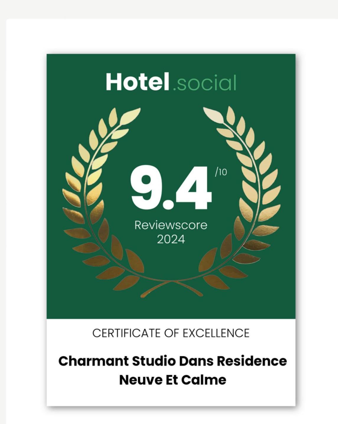 Charmant Studio Dans Residence Neuve Et Calme Корте Екстериор снимка